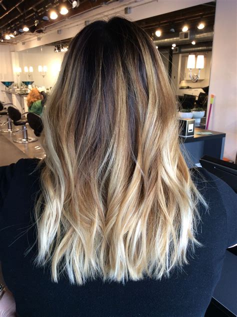 warm blonde balayage|blonde balayage on brown hair.